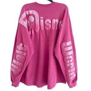 Walt Disney World Parks Pink Spirit Tshirt XXL Shimmer Long Sleeve Knit Top